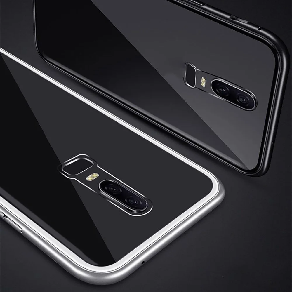 Встроенный Магнитный чехол для OnePlus 6 6T 7 7T 8 Pro закаленное стекло магнитное