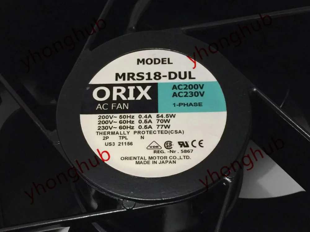 ORIX MRS18 TUL DUL DTM AC 200V 230V 180x180x90 мм Сервер вентилятор охлаждения|Кулеры и системы