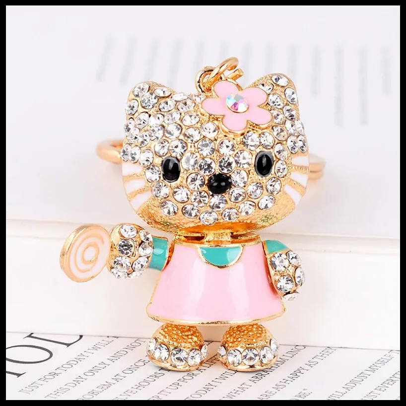 Новинка 2019 модный креативный брелок с котенком украшения для девушек в сумку