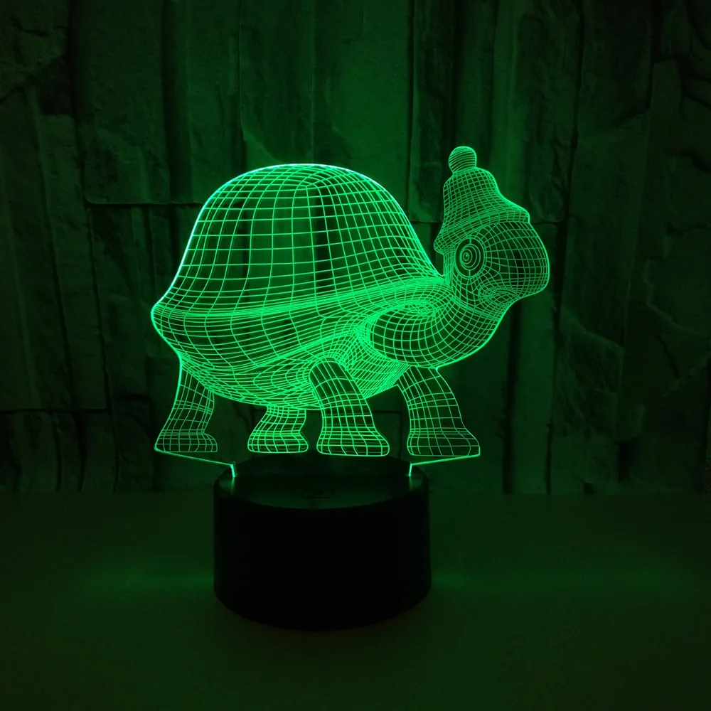 Новая черепаховая 3d лампа сенсорная светодиодная визуальная Usb Ночная