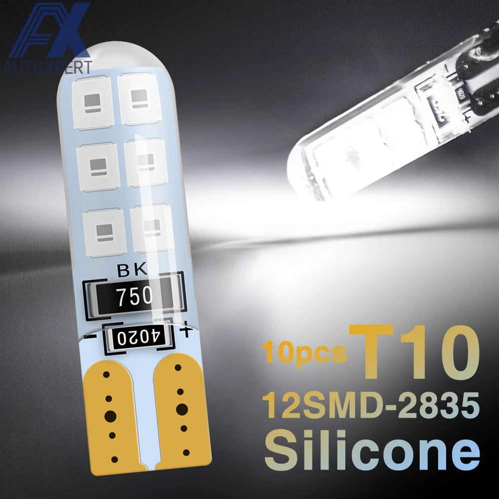 AX Внутренняя купольная лампа для чтения стояночного багажника 12SMD-2835 10 шт. T10 W5W 501