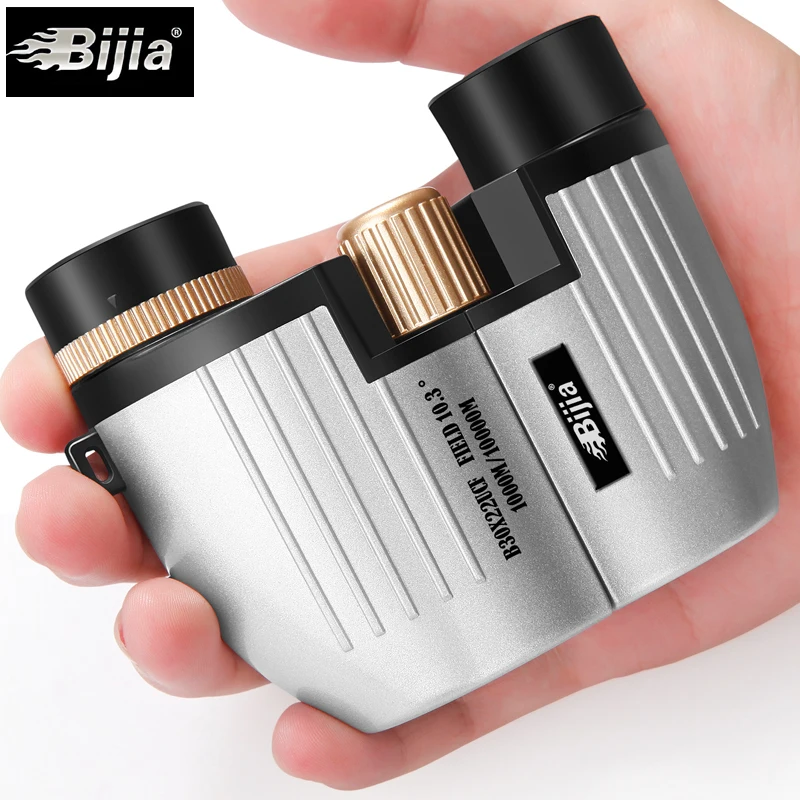 BIJIA 30x22 Мини карманный бинокль телескоп опера очки для спорта футбол часы жизни водонепроницаемый