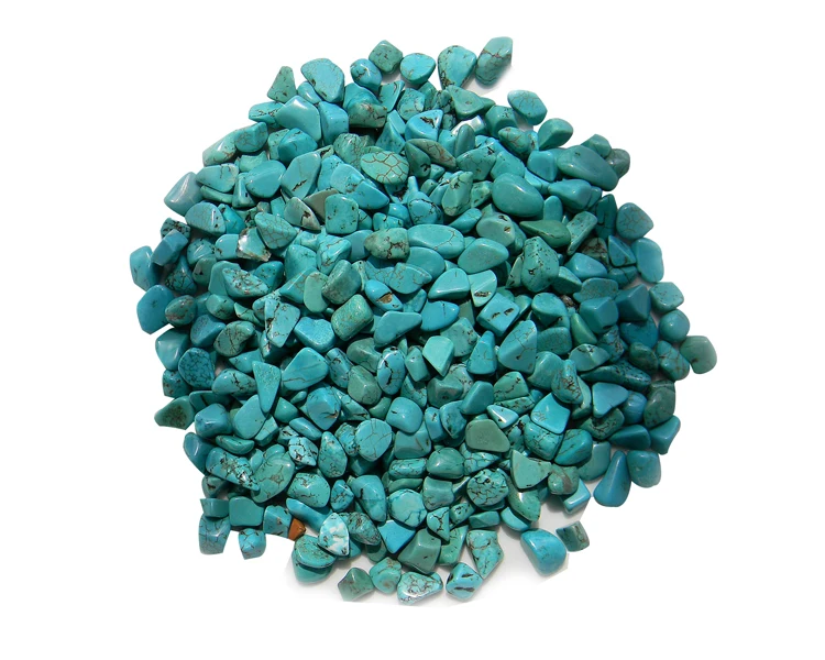 Turquoise gravel turquoise green crushed crystal fish tank flower pot magnet aquarium decoration tumbled stones | Дом и сад