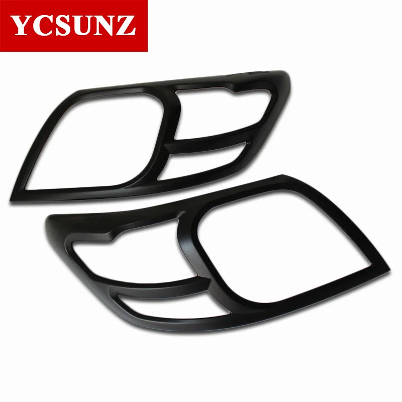 black ABS углеродного волокна цвет фар Крышка Аксессуары для Toyota Hilux Vigo 2012 2013 SR5 - Цвет: black