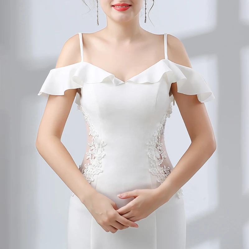 Forevergracedress пикантные белые платья для выпускного вечера 2019 Русалка атласная