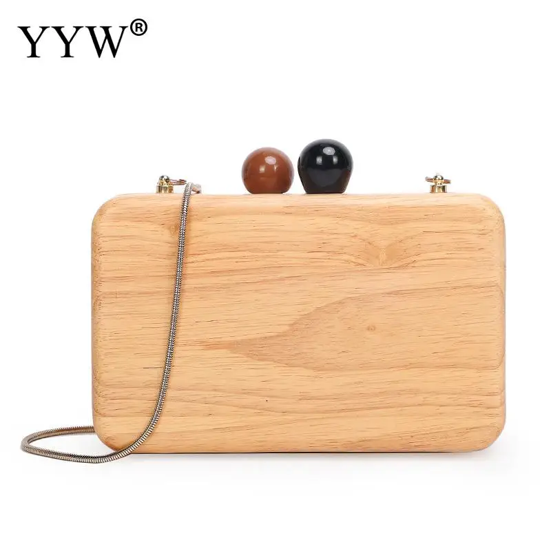 

New Brand Fashion Wallet Women Lovely Bag Vintage Ink Print Round Hasp Party Evening Bag Elegant Solid Cute Wood Casual Clutch