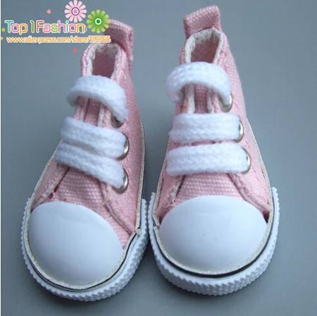 Pink B 5 см текстильная кукольная обувь мини-игрушка обувь для украшения ручной работы тканевая кукла Sneackers кукольная обувь - Цвет: Pink B