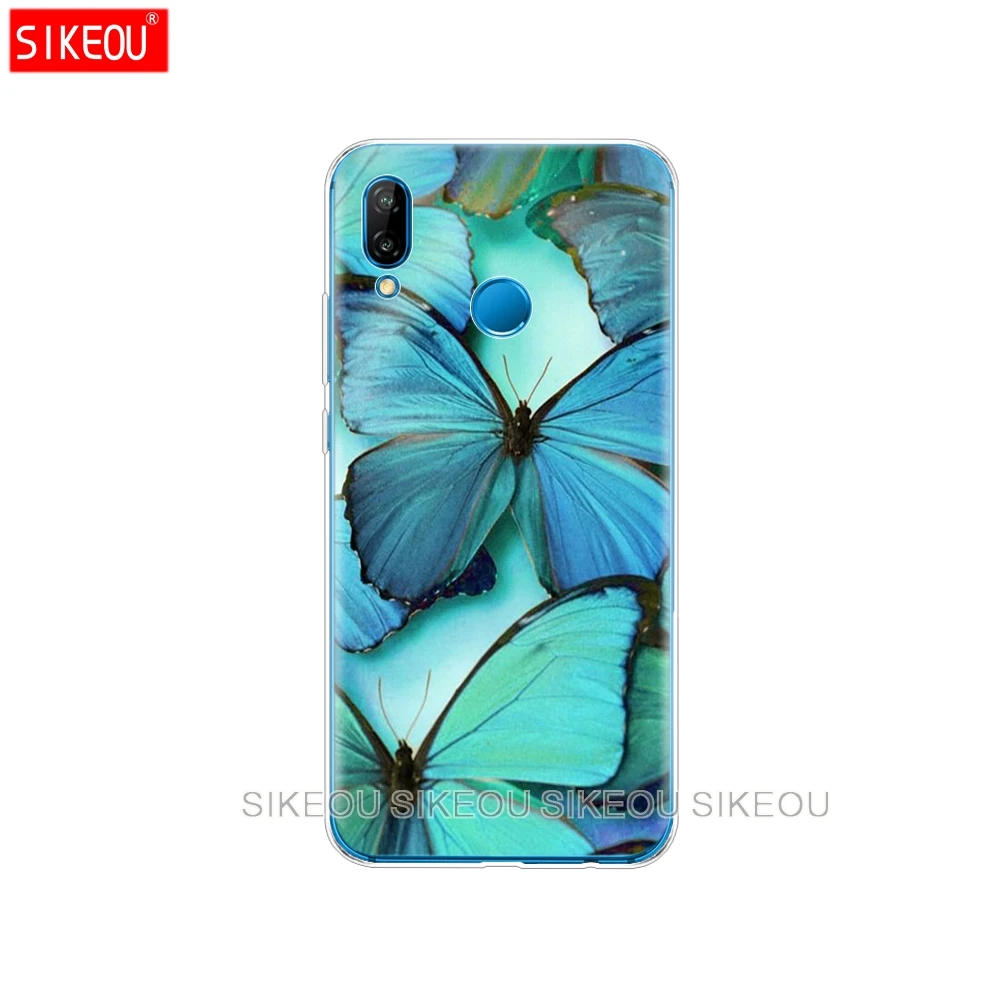 Силиконовый чехол для телефона Huawei P20 P7 P8 P9 P10 Lite Plus Pro 2017 p smart 2018 Подставка бабочка