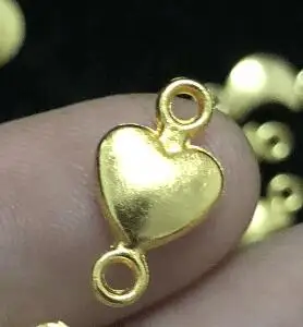 heart 50 шт. DIY аксессуары Kawaii Луна Звезда соединитель для производства ювелирных изделий сердце двойной подвесной кулон Подвески Металлические Мини Снежинка Декор - Цвет: heart