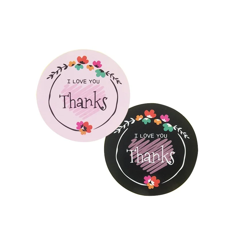80 шт./лот цветочный дизайн мультяшный стиль стикер шрифт наклейки бумажные стикеры «спасибо» «Я тебя люблю» для подарков уплотнения 2 цвета