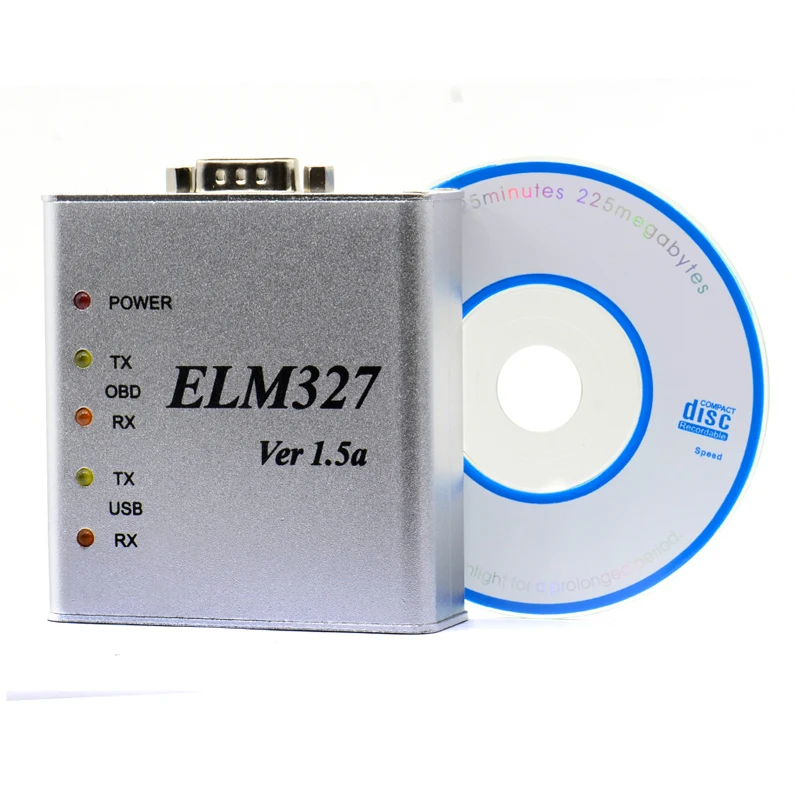 Автомобильный диагностический инструмент ELM327 V1.5 OBD2 металлический алюминиевый ELM