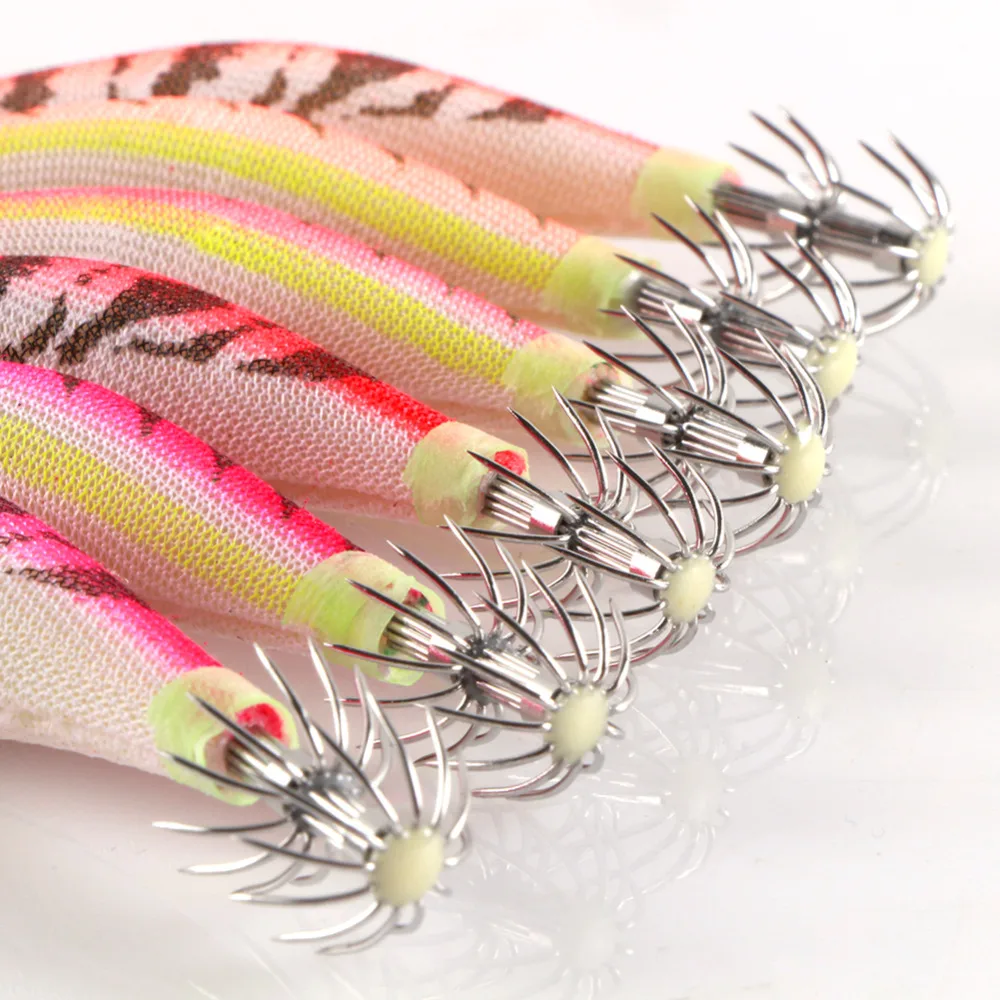 10pcs/set Fishing Shrimp Artificial Baits for Squid Jigs Octopus Cuttlefish Hard Lures 12cm 14.5g Tackle Pesca Dropship | Спорт и