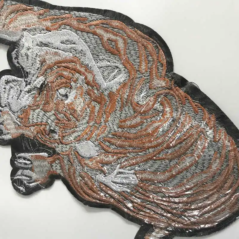 1 шт. большие вышитые тигровые заплатки в виде животных для одежды Железная