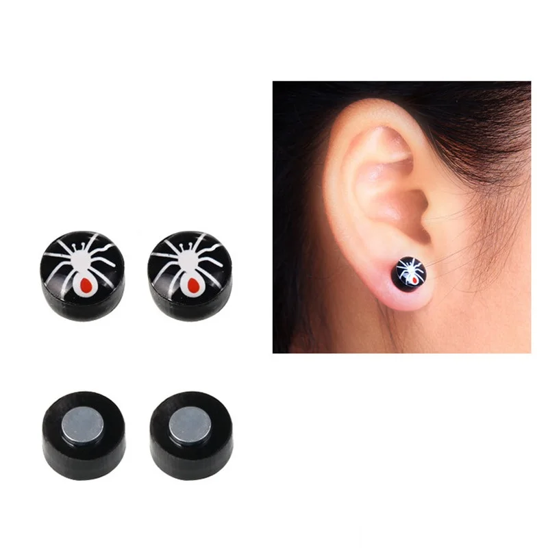 Магнитная серьга с зажимом из титановой стали для мужчин панк хип хоп рок