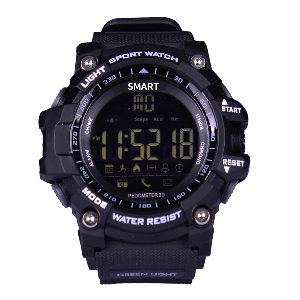 Smartch EX16 Waterproof IP67 Smart Watch Sports Bluetooth 4.0 Remote Camera 24 hours real-time sport monitoring For IOS Android |