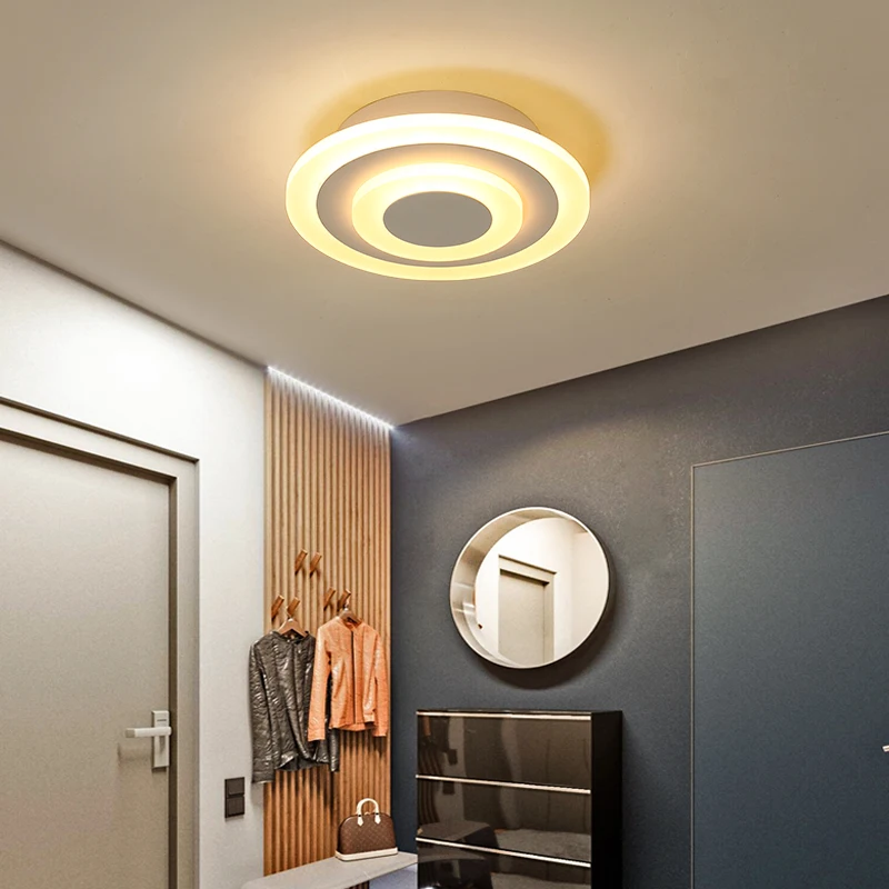 Modern Led ceiling lights for hallway balcony bedroom study room glass luster plafonnier home Deco lamp AC90-265V | Освещение