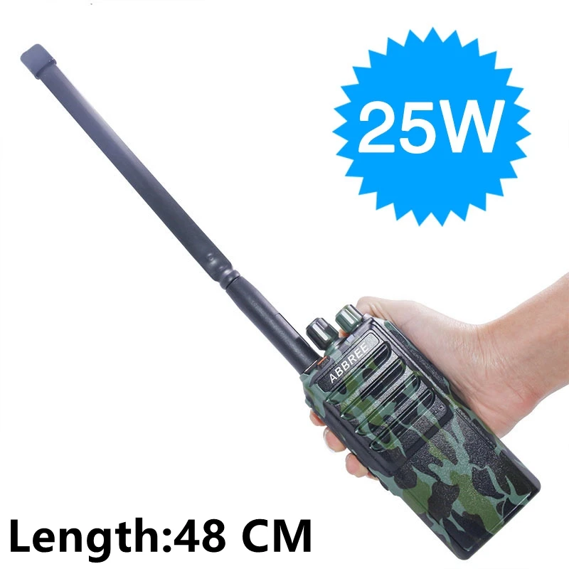 Camo 48cm Antenna Abbree AR-25W рация 4000 мАч батарея UHF 400-480 МГц выходная мощность 25 Вт 10 Вт 5 Вт 10 км Диапазон+ тактическая антенна двухстороннее радио - Цвет: Camo 48cm Antenna