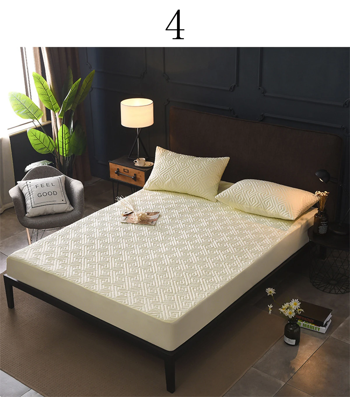 Жаккардовый хлопок все включено Чехол Съемный Анти-клещи матрас кровать мягкий стеганый кровать матрас покрытие Нескользящая пыль мягкий коврик