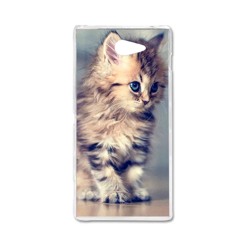 Силиконовый чехол для телефона, чехол для sony Xperia M2 D2302 S50H D2303 D2305 D2306, двойной чехол из ТПУ с милыми животными