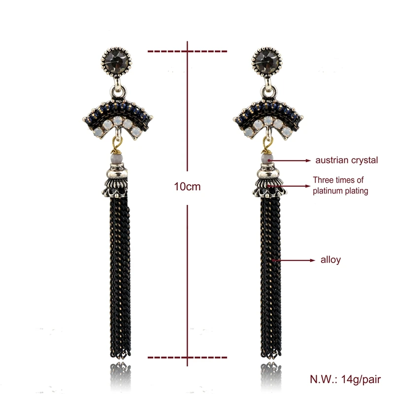 Женские серьги-подвески TOUCHEART с кристаллами подвеска украшения подарки