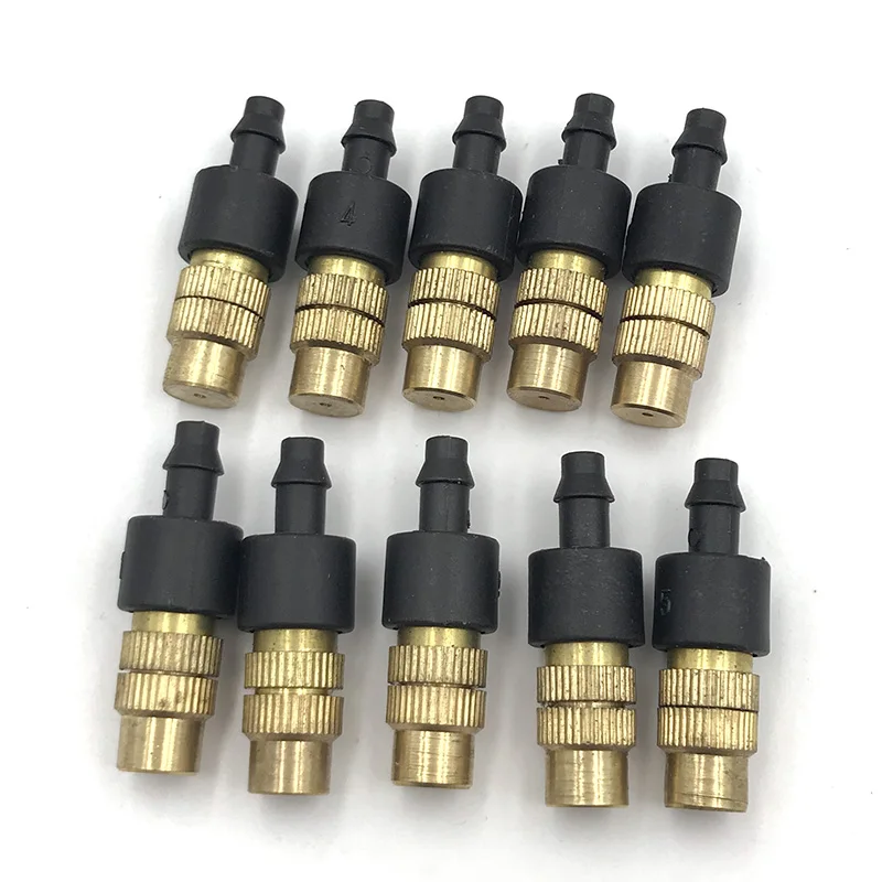 10 шт. латунный разбрызгиватель для садового шланга|mist garden|irrigation agriculturebrass misting nozzles