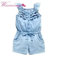 2 6t solid newborn infant baby girl rompers sleeveless toddler baby girl jumpsuit infant kids clothes girls one piece
