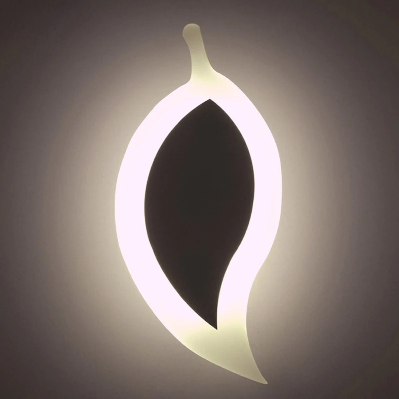 

Leaf Shape 8W Modern Led Wall Lights Lamp For Living Room Hallway Bedroom Minimalist Acrylic+Hardware wall lamp fixtures