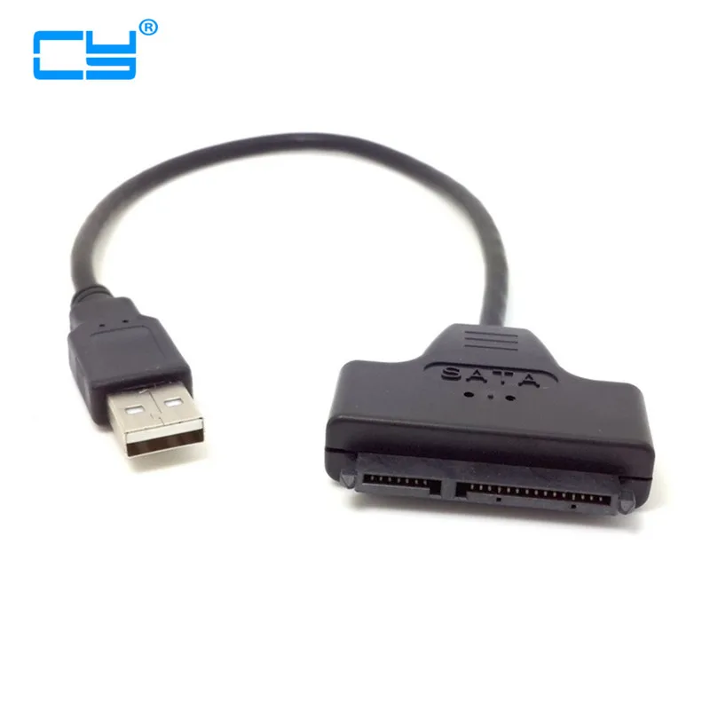 

USB 2,0 к SATA 22PIN 15 + 7-контактный адаптер для передачи данных и кабеля питания для 2,5 дюймов для мобильного жесткого диска HDD SSD