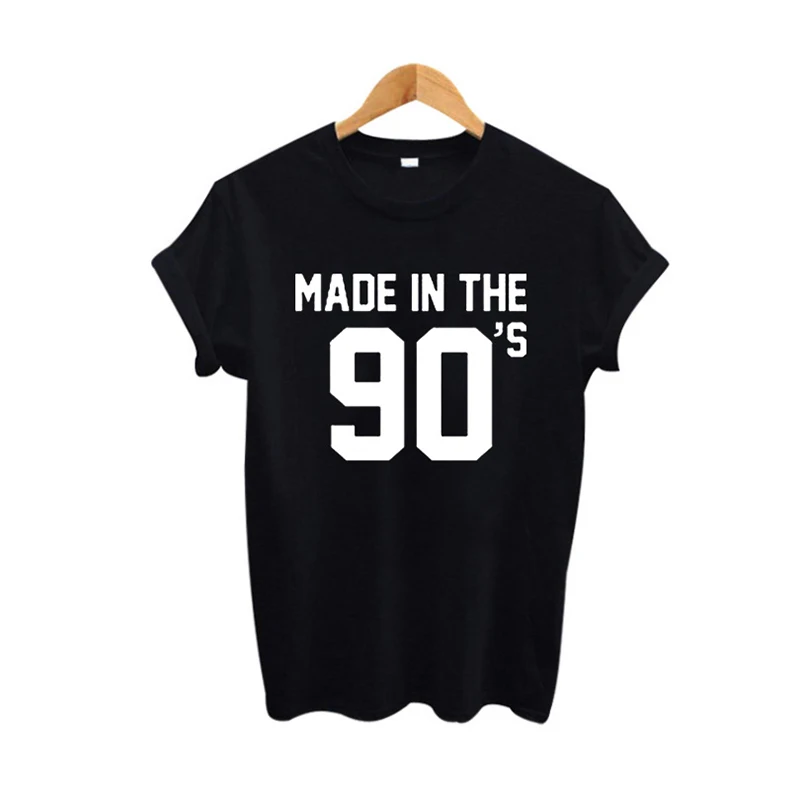 Сделано в 90 s Для женщин Hipster Топы корректирующие Графический Футболки для