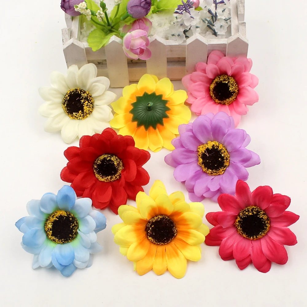 10 шт. искусственные цветы 7 см|artificial flower heads|flower headsunflower artificial flowers |