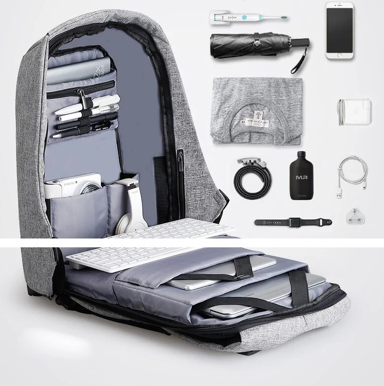 Multifunction USB charging Men 15inch Laptop Backpacks For Teenager Fashion Male Mochila Leisure Travel backpack anti thief | Электроника