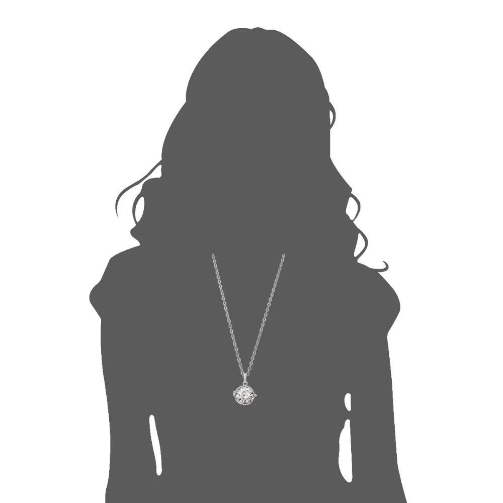 

Harmony Bola Lucky Tree Locket Cage With Sounds Chime Mexican Bola Angel Caller Pendants Necklace for Pregnant Women Gift