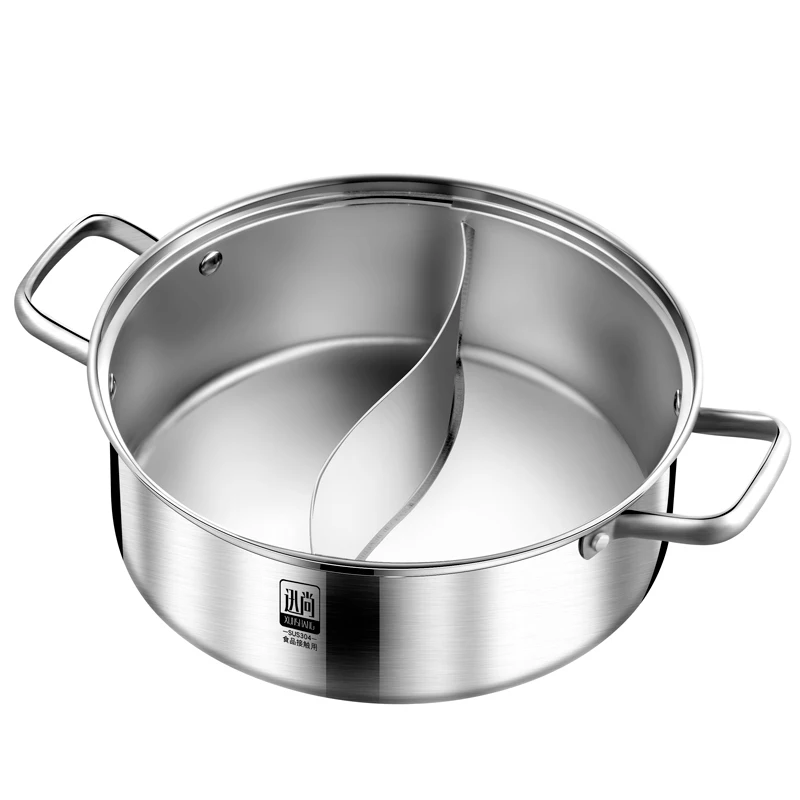 Free shipping Hot pot Fondue Kitchen cooker Special thicken Household Chafing Pot Casserole stainless steel Soup | Дом и сад