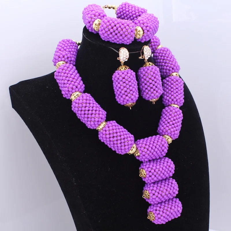 Комплект из колье и серёг медного сплава бусин|statement necklace set|fashion setnecklace set |