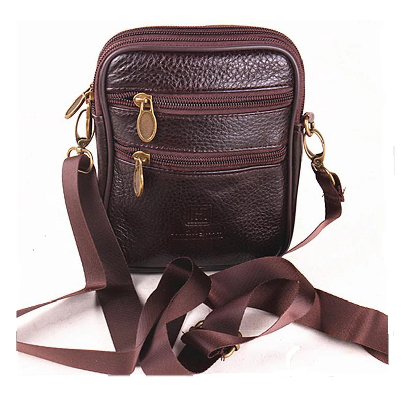 Meeboy leather twist waist casual men bag cowhide men's shoulder purse pocket mobile phone | Багаж и сумки