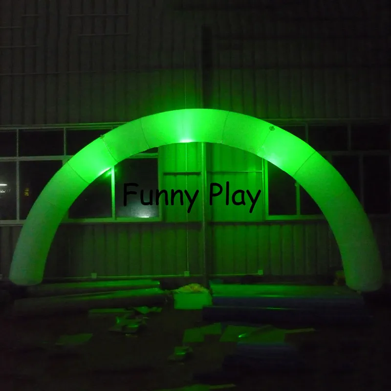 Надувная Радуга Арка с RGB освещением для шоу led освещенная надувная АРКА для гонки бегущий шар в форме арки для вечерние свадебные