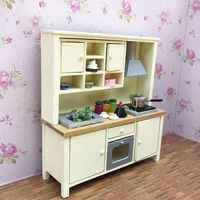 g07 x149 children baby gift toy 112 dollhouse mini furniture miniature rement doll accessories one cabinet counter 1pcs