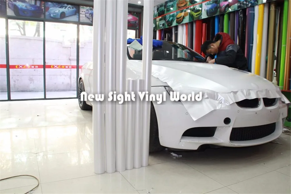 Матовая атласная керамическая белая виниловая пленка премиум-класса без воздуха