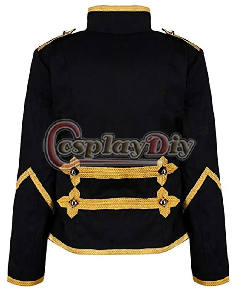 Cosplaydiy моя химическая Романтика Золотой гусарский парадная куртка военный парад эмо панк барабанщик куртка Майкл Джексон пальто L320