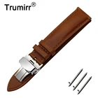 Ремешок для часов из натуральной кожи, 18, 20, 22 мм