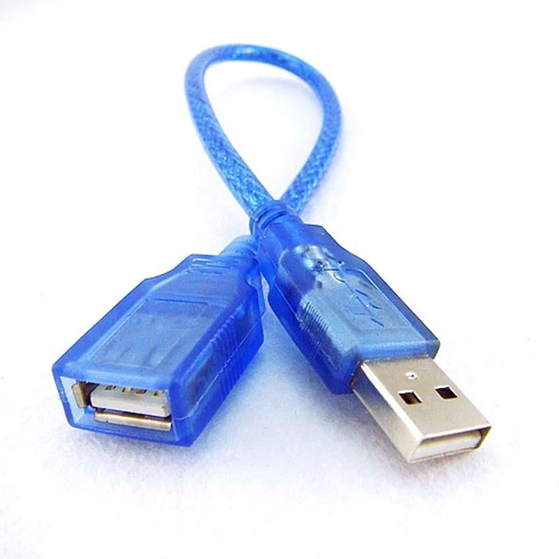 Mayitr 1pc Short Blue USB 2.0 Male to Female Fast Speed Extension Cable Adapter Cord 30CM|usb male female|usb cable female maleusb |