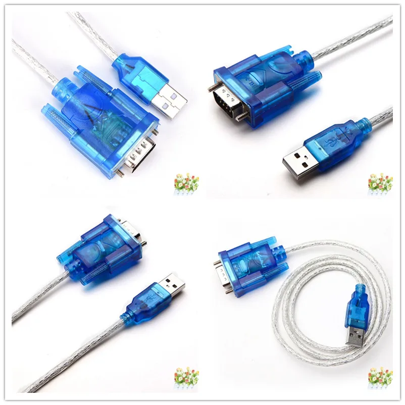 Быстро раскупаемый 1 шт. синий USB к RS232 серийный Порты и разъёмы 9 Pin DB9 кабель Serial COM