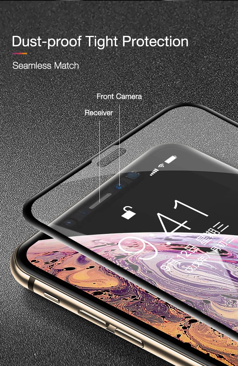 Cafele полное покрытие стекло для iPhone X XR XS MAX 8 plus 7 6 защита экрана Закаленное стекло пленка для iPhone xs x HD Прозрачная