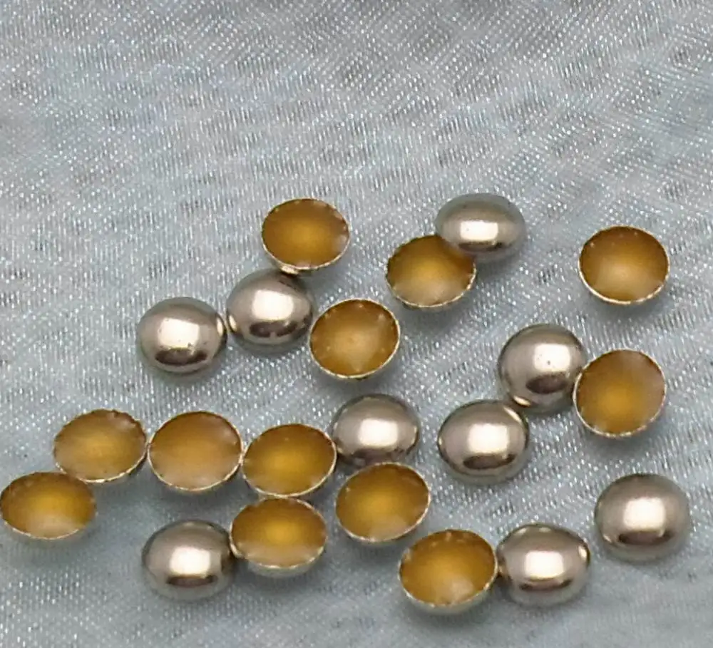 Silver 10000 шт./упак. теплопередачи круглые выпуклой формы металлические штифты, Заклепки Пятна шипы для одежды Borchie Metallo заклепки для одежды - Цвет: Silver