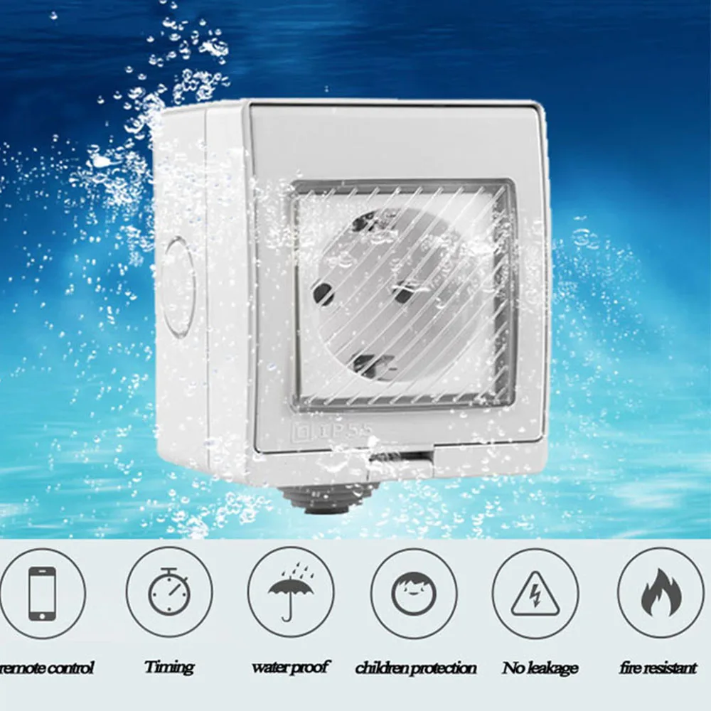 Timethinker Ewelink Wall Wifi Socket Smart Timer Outlet US EU UK Plug for Alexa Google Home IP55 Waterproof DIY Remote Control|Модули для