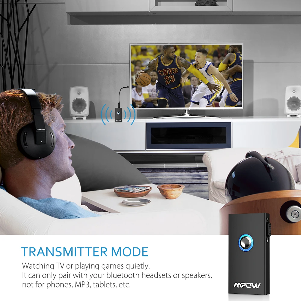 Mpow Streambot 2-в-1 Bluetooth приемник и передатчик 3 5 мм аудио адаптер музыкальный ресивер