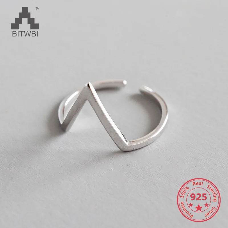 Новое поступление Женские Треугольные кольца из стерлингового серебра 925 пробы с