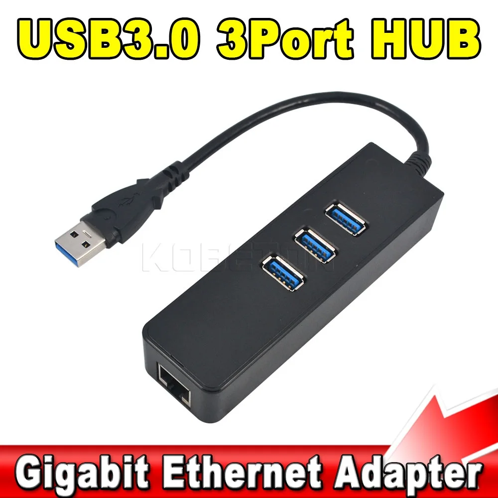 Kebidu usb-хаб 3 порта USB 0 20 см кабель к RJ45 Lan сетевая карта 1000 Мбит/с гигабитный Ethernet