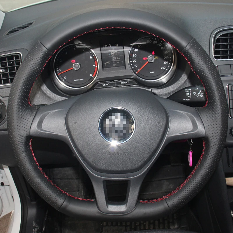 Чехол рулевого колеса автомобиля для Volkswagen VW Golf 7 Mk7 Новинка Polo 2014 2015 Стайлинг
