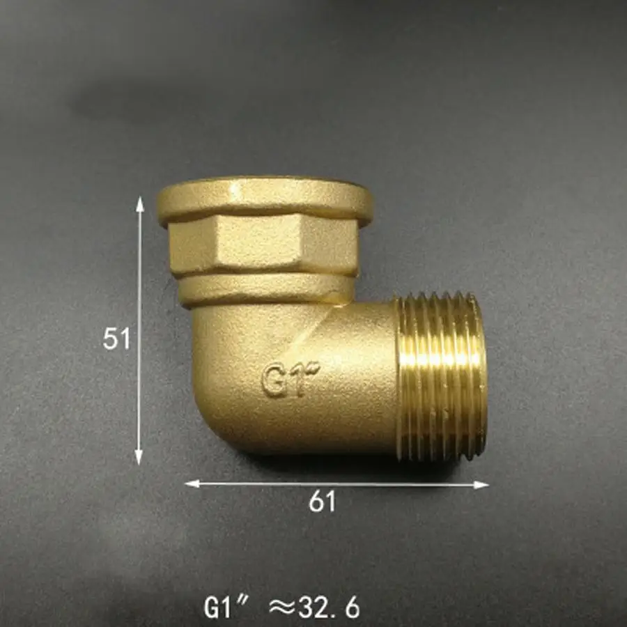 

Brass 90 Degree Elbow DN25 1" BSP Female To Male Pipe Fitting Adapter Coupling Connector